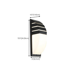 ZOWALA - Black Simple Arch Geometric LED Wall Light Warm Light Image - 17