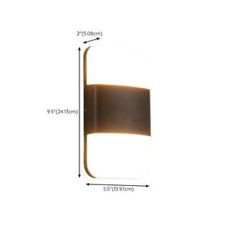 ZOWALA - Black Simple Arch Geometric LED Wall Light Warm Light Image - 18