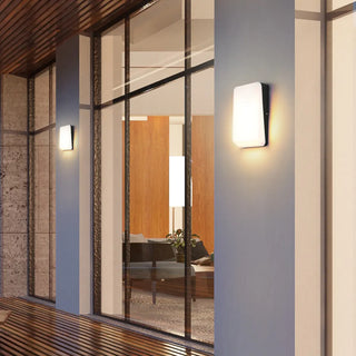 ZOWALA - Black Simple Arch Geometric LED Wall Light Warm Light Image - 2