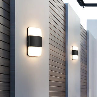 ZOWALA - Black Simple Arch Geometric LED Wall Light Warm Light Image - 4