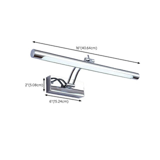 Simple Adjustable Chrome LED Bathroom Vanity Light Zawala #size