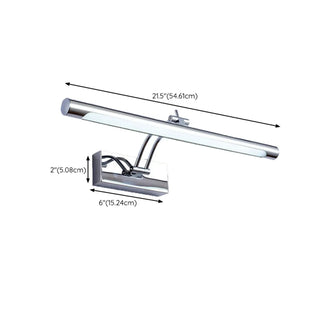 Simple Adjustable Chrome LED Bathroom Vanity Light Zawala Image - 11