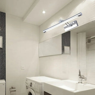 Simple Adjustable Chrome LED Bathroom Vanity Light Zawala Image - 2