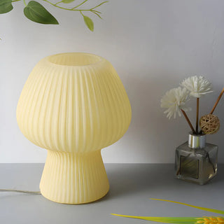 Modern Geometric Textured Glass Bedroom Table Lamp Zawala Image - 10