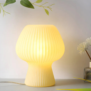 Modern Geometric Textured Glass Bedroom Table Lamp Zawala Image - 2