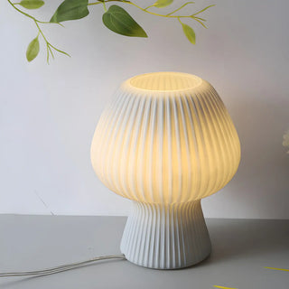 Modern Geometric Textured Glass Bedroom Table Lamp Zawala Image - 11