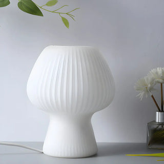 Modern Geometric Textured Glass Bedroom Table Lamp Zawala Image - 12