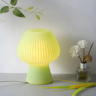 Modern Geometric Textured Glass Bedroom Table Lamp Zawala Image - 5