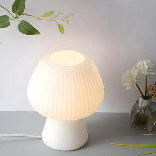 Modern Geometric Textured Glass Bedroom Table Lamp Zawala Image - 6