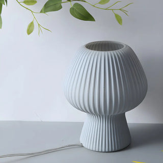 Modern Geometric Textured Glass Bedroom Table Lamp Zawala Image - 7