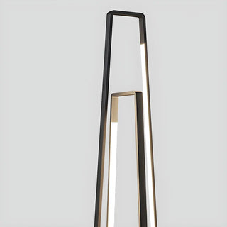 Black Metal Simple LED Geometric Shelf Floor Lamp Zawala Image - 10
