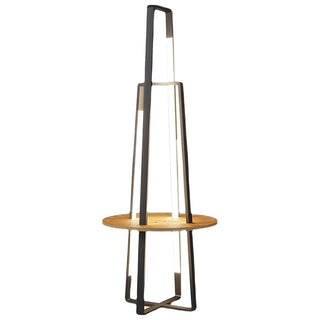 Black Metal Simple LED Geometric Shelf Floor Lamp Zawala Image - 8