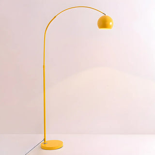 Adjustable Height Simple Yellow Dome Metal Floor Lamp Zawala Image - 11