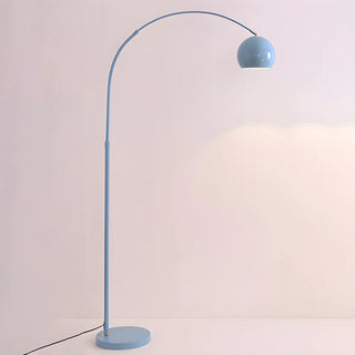 Adjustable Height Simple Yellow Dome Metal Floor Lamp Zawala Image - 12