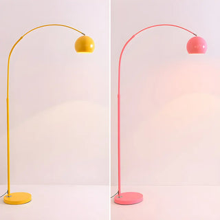 Adjustable Height Simple Yellow Dome Metal Floor Lamp Zawala Image - 14