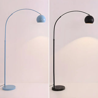 Adjustable Height Simple Yellow Dome Metal Floor Lamp Zawala Image - 15