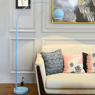 Adjustable Height Simple Yellow Dome Metal Floor Lamp Zawala Image - 5