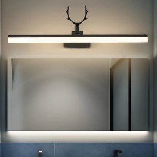 ZOWALA - Simple Antler Design Black LED Vanity Mirror Light Image - 2