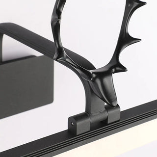 ZOWALA - Simple Antler Design Black LED Vanity Mirror Light Image - 7