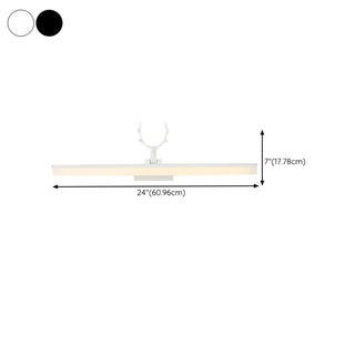 ZOWALA - Simple Antler Design Black LED Vanity Mirror Light Image - 12
