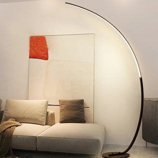 ZOWALA - Simple Black Arc Linear LED Floor Light Image - 2