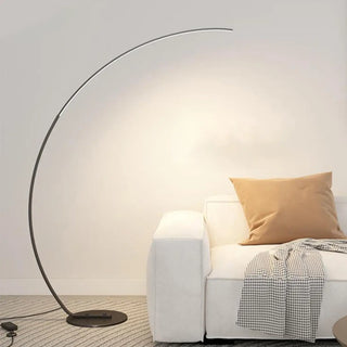 ZOWALA - Simple Black Arc Linear LED Floor Light Image - 4