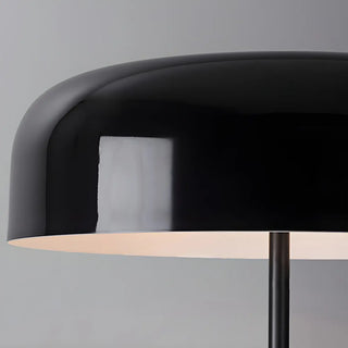 Simple Black Dome Shade Wooden Tripod Floor Lamp Zawala Image - 8