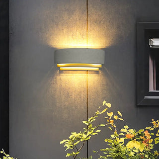 Simple Mini Concrete Multi-Tier Arch Wall Light Grey Zawala Image - 5
