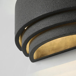 Simple Mini Concrete Multi-Tier Arch Wall Light Grey Zawala Image - 7