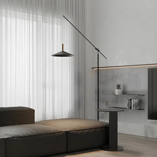 Adjustable Simple Hanging Cone Cantilever Floor Lamp Zawala Image - 7