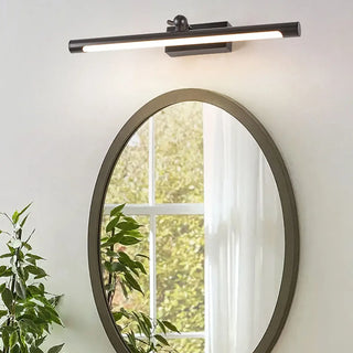 Modern Black Cylinder Metal Mirror  Vanity LED Light Zawala Image - 1