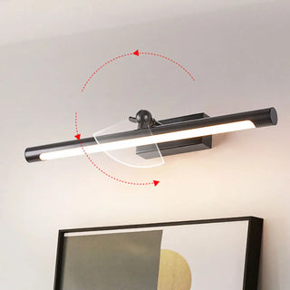 Modern Black Cylinder Metal Mirror  Vanity LED Light Zawala Image - 12