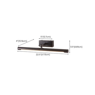 Modern Black Cylinder Metal Mirror  Vanity LED Light Zawala Image - 18