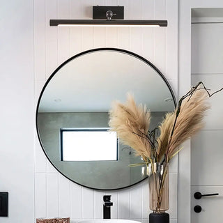 Modern Black Cylinder Metal Mirror  Vanity LED Light Zawala Image - 3