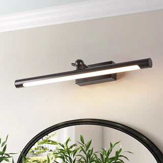 Modern Black Cylinder Metal Mirror  Vanity LED Light Zawala Image - 4
