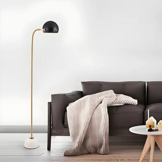 Simple Black Dome Adjustable Metal LED Floor Lamp Zawala Image - 11