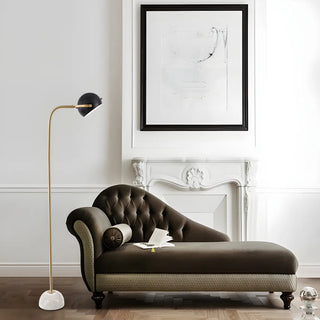 Simple Black Dome Adjustable Metal LED Floor Lamp Zawala Image - 3