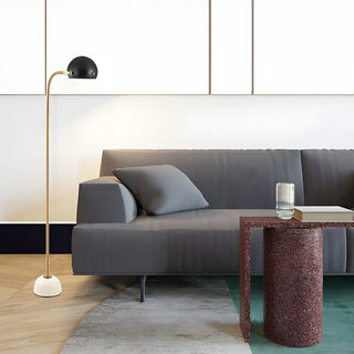 Simple Black Dome Adjustable Metal LED Floor Lamp Zawala Image - 4