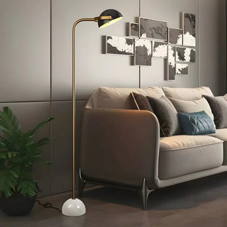 Simple Black Dome Adjustable Metal LED Floor Lamp Zawala Image - 6