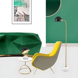 Simple Black Dome Adjustable Metal LED Floor Lamp Zawala Image - 7