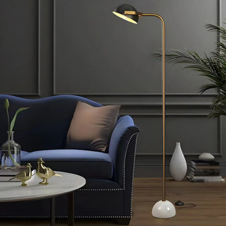 Simple Black Dome Adjustable Metal LED Floor Lamp Zawala Image - 8