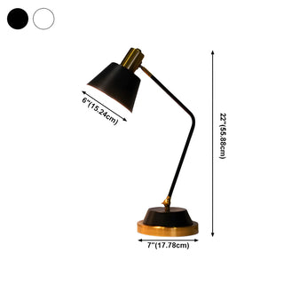 Simple Black Adjustable Bell Shade Metal Table Lamp Zawala #size