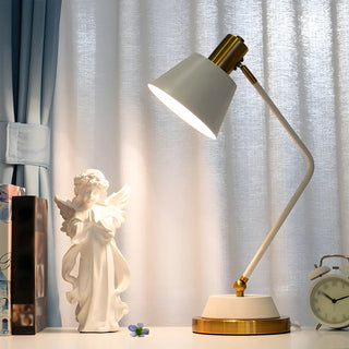 Simple Black Adjustable Bell Shade Metal Table Lamp Zawala Image - 2