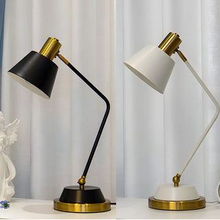 Simple Black Adjustable Bell Shade Metal Table Lamp Zawala Image - 6
