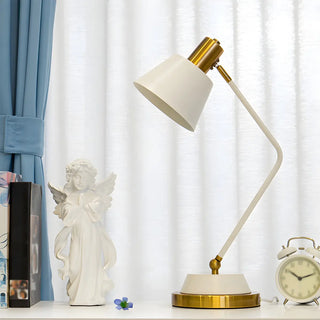 Simple Black Adjustable Bell Shade Metal Table Lamp Zawala Image - 7