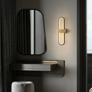 ZOWALA - Simple Gold Oval LED Vanity Wall Light Fixtures Image - 2