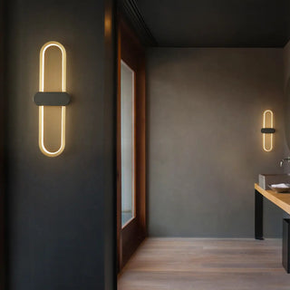 ZOWALA - Simple Gold Oval LED Vanity Wall Light Fixtures Image - 3