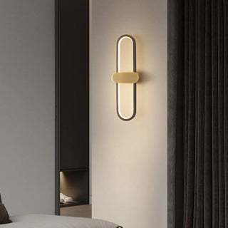 ZOWALA - Simple Gold Oval LED Vanity Wall Light Fixtures Image - 4