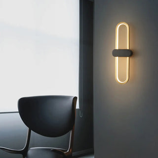 ZOWALA - Simple Gold Oval LED Vanity Wall Light Fixtures Image - 5