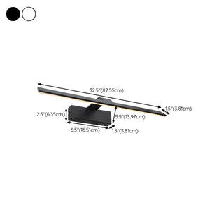 ZOWALA - Simple Black Metal LED Panel Vanity Light Image - 15